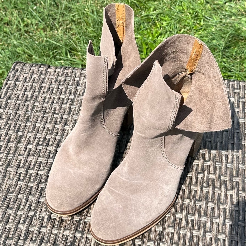 Frye & Co. Suede Leather Slouch Mid-Calf Boots